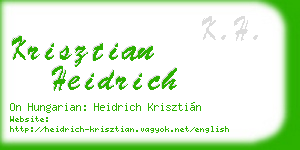 krisztian heidrich business card