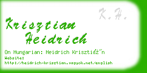 krisztian heidrich business card